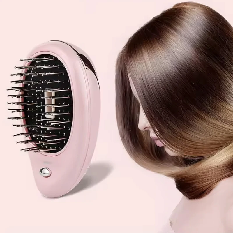 Electric Sonic Hair Brush Portable Ion Comb Negative Ion Massage Comb For Scalp Massage