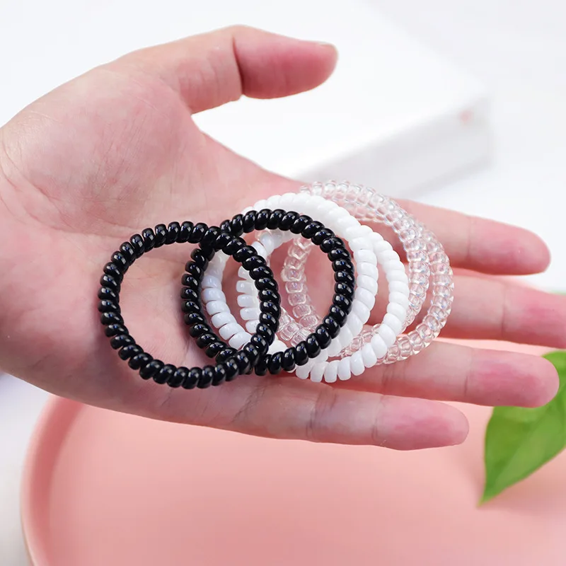 5/10pcs Telephone Wire Hair Ties Spiral Cord Hair Ring Women Elastic Head Bands Rubber Band Scrunchies Headwear Hair Accessories