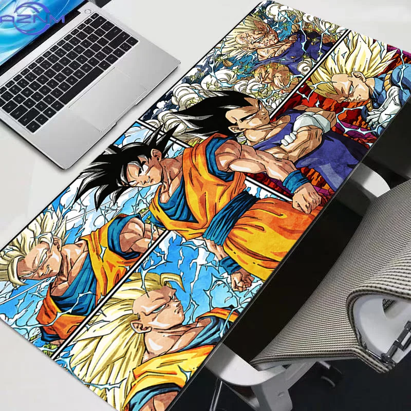 Mouse Pad Dragon Ball Son Goku Gamers Decoracion Gamer Desk Mat Mousepad XXL Gaming Accessories Varmilo Keyboard Carpet