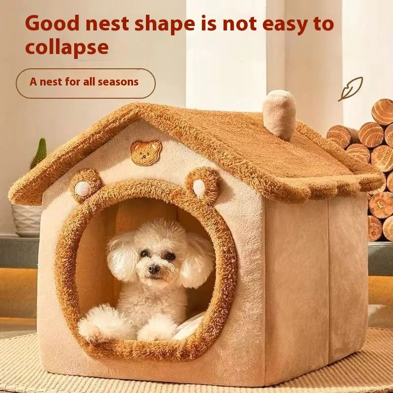 

Small Cat Nests, Four Seasons Universal Home Cat Villas, Removable and Washable, Cute and Warm Dog Nests,warm in winte