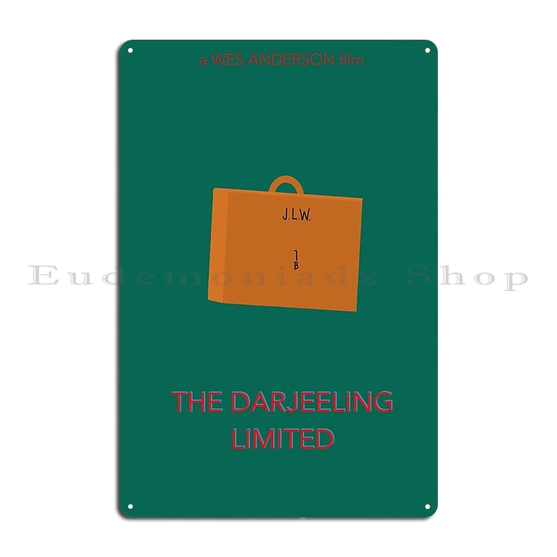 the darjeeling limited minimalist movie poster Metal Plaque Poster Garage Club Party Wall Plaque Custom Garage Tin Sign Poster