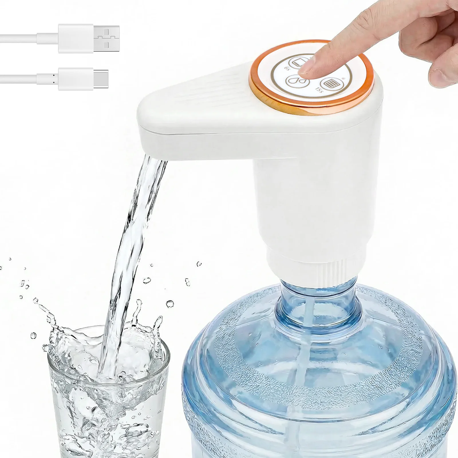 

Automatic Water Dispenser Pump for 2-5 Gallon Bottle Portable USB Rechargeable Electric Intelligent Water Dispenser Drinking