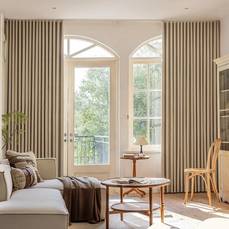 Professional Customized Hot Sale Blackout Motorized And Manual S Fold Curtain For House