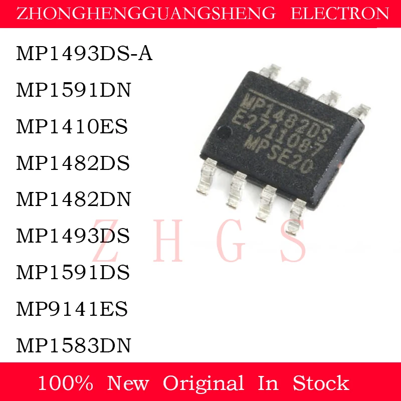 10Pcs New MP1410ES MP1482DS MP1482DN MP1493DS MP1591DS MP1583DN MP1591DN MP9141ES MP1493DS-A SOP-8 IC Chip In Stock Wholesale