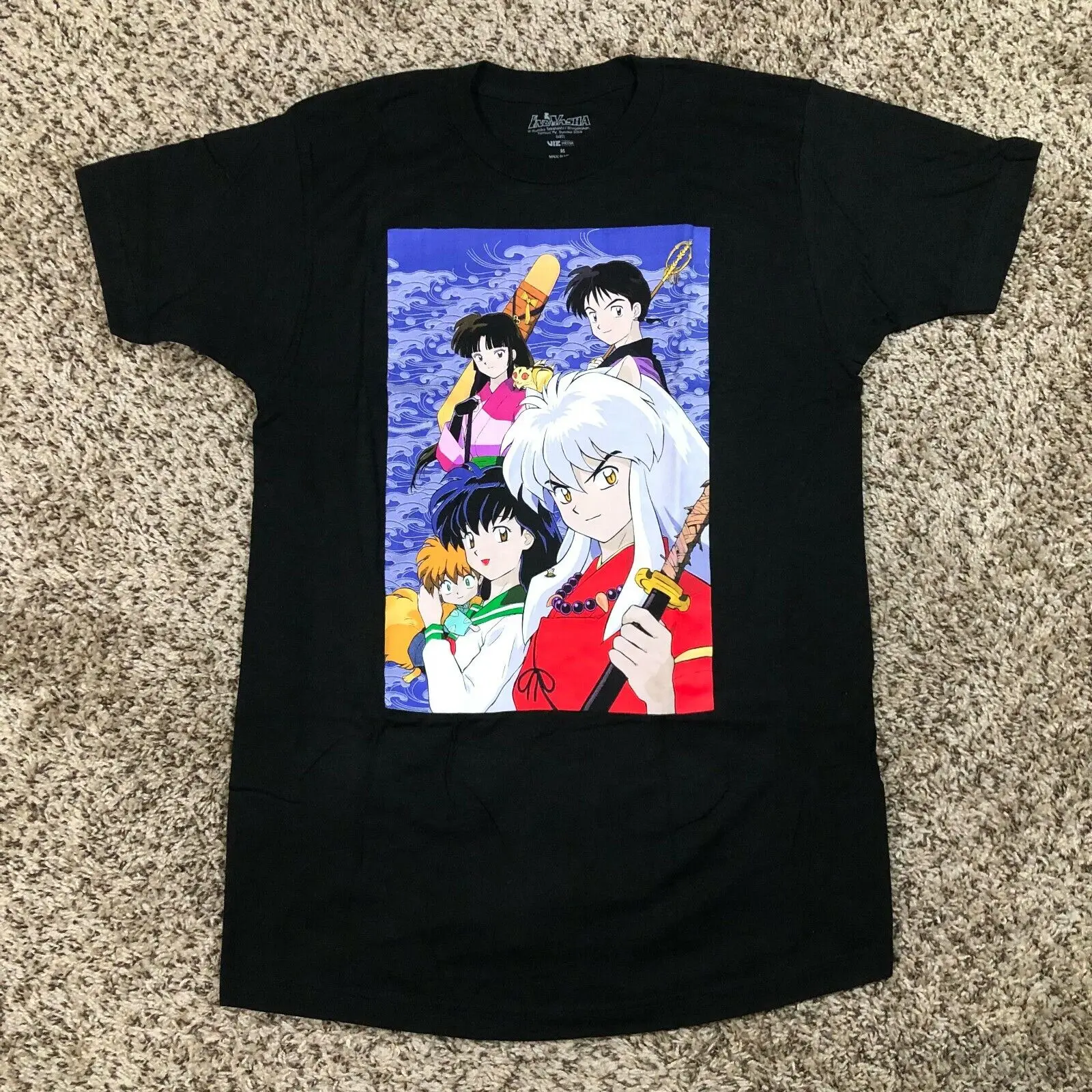 

NEW Inuyasha Men Sz M Black Shirt Half-Demon 90s Anime Manga Japanese Kagome