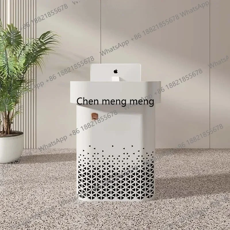 01A Store Modern Reception Desks Multi-functional Front Desk Table Podium Reception Desks Vevor Metal Furniture