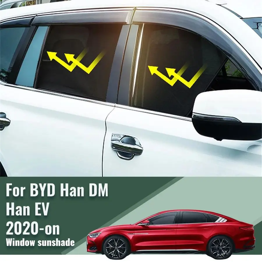 

For BYD Han DM EV 2020 2021 2022 2023 Magnetic Car Sunshade Front Windshield Curtain Cover Rear Side Window Sun Shade Shield