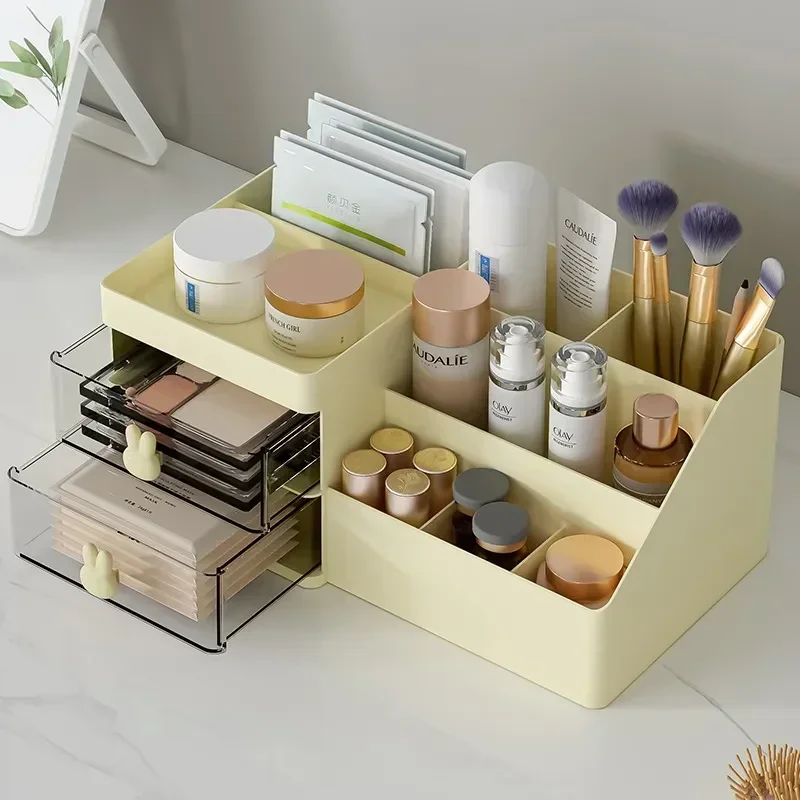 

Storage Capacity Table Makeup for Large Dressing Skincare Desktop Box Cosmetic Organizer Stationery Drawer