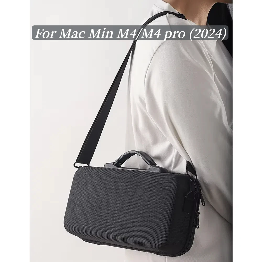 

for Mac Min M4/M4 pro (2024) Hard Travel Carry Case Mouse keyboard Storage Bag Desktop Computer Shoulder Bag Accessories