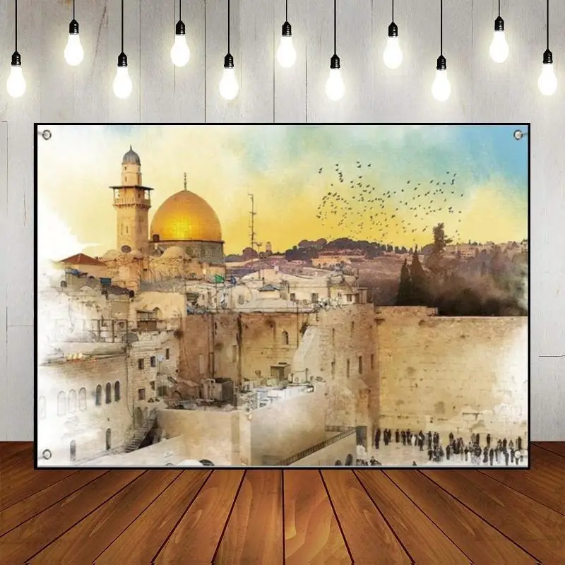 Jerusalem Western Wall Background Birthday Decoration Jewish New Year Photography Backdrops Baby Shower Custom Backdrop Photo