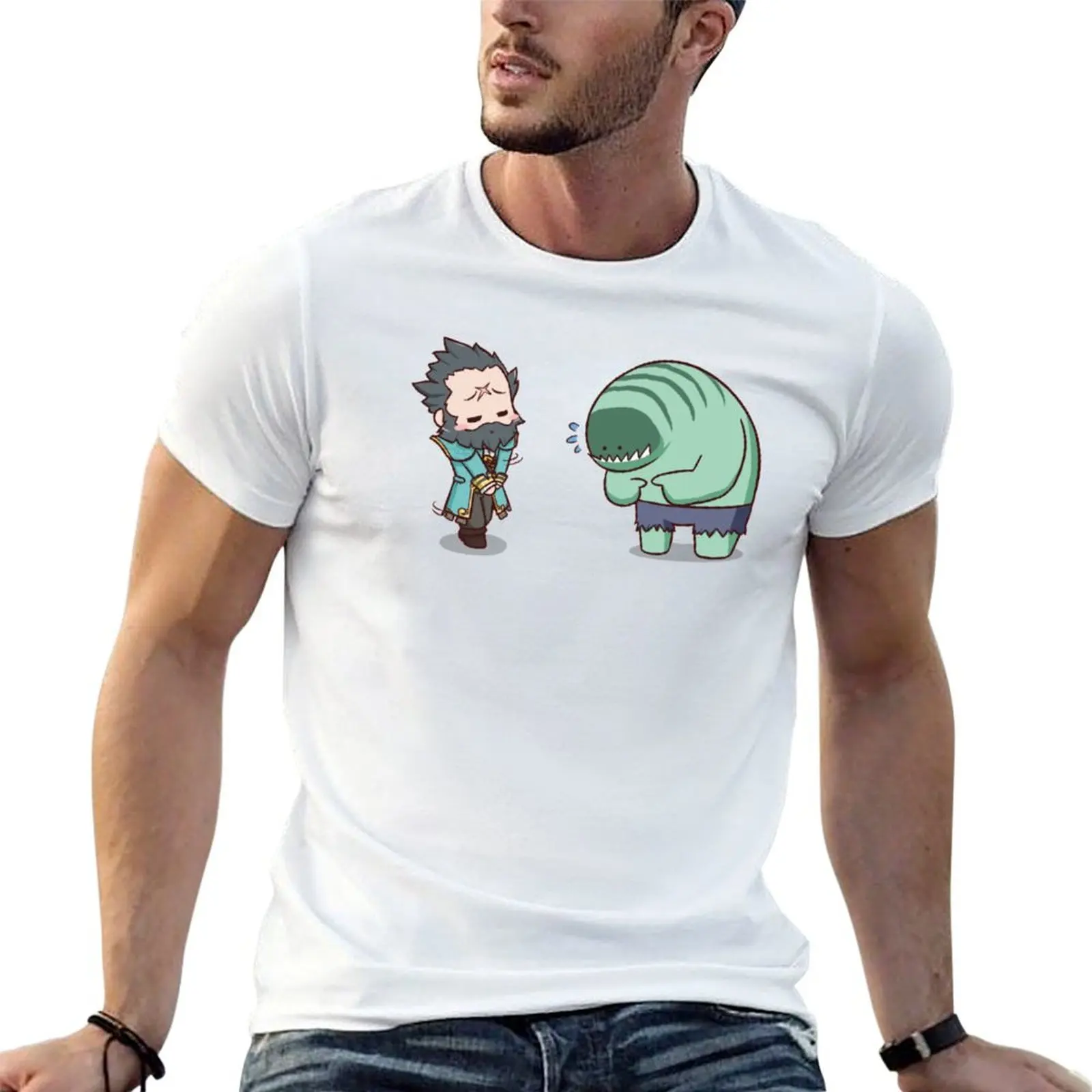 Dota 2 - T-Shirt Admiral Kunkka X Tidehunter pour homme, t-shirt graphique drôle en coton, t-shirt 100% pour homme