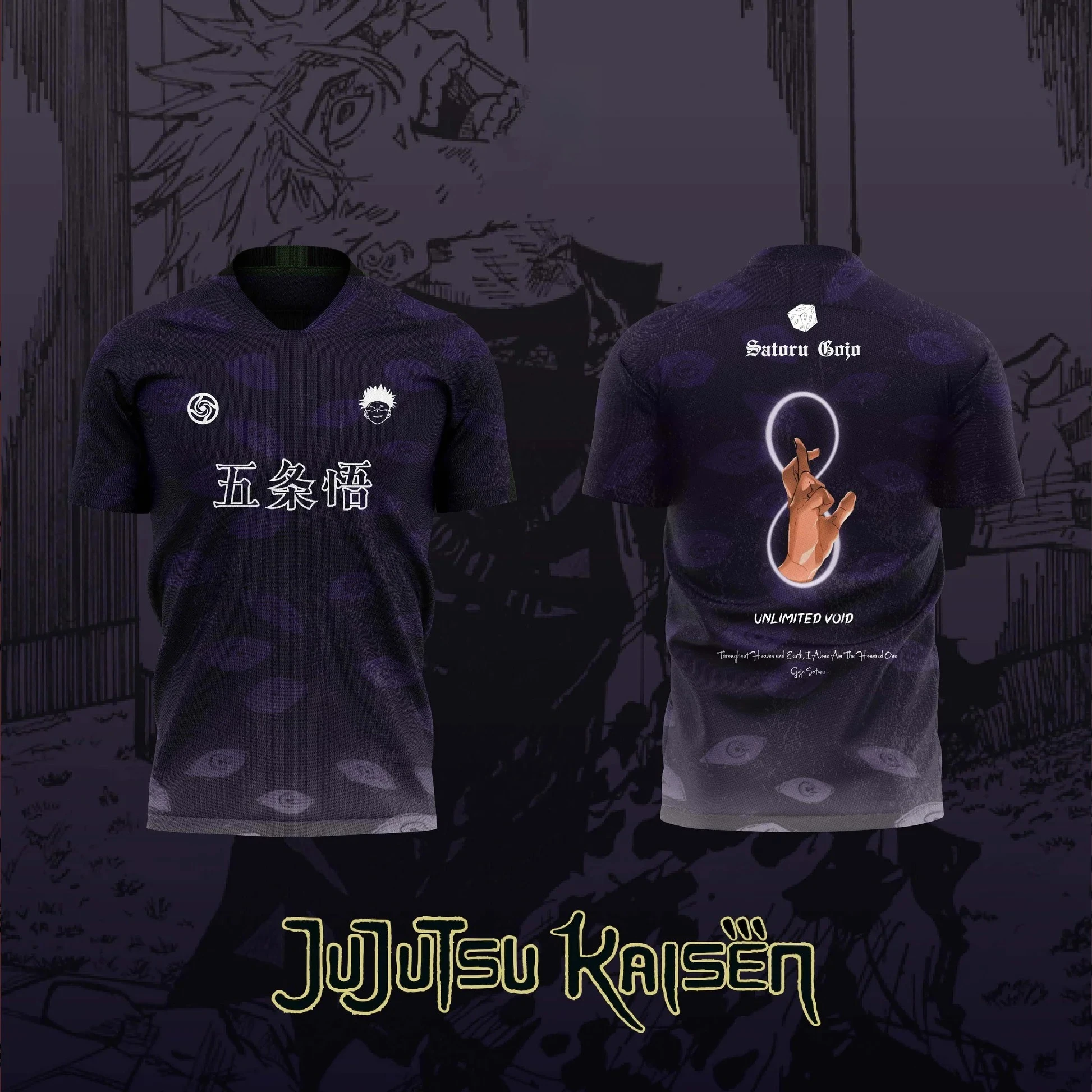 

2026 Bandai Jujutsu Kaisen Anime SATORU GOJO 3D Print Football Jersey for Men's Tshirt Summer Sports Casual Tees Kids/Adult Y2k