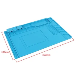 Tappetino da scrivania in silicone con isolamento termico 45 * 30 cm di grandi dimensioni con sezione magnetica per saldatura e riparazione di saldatura