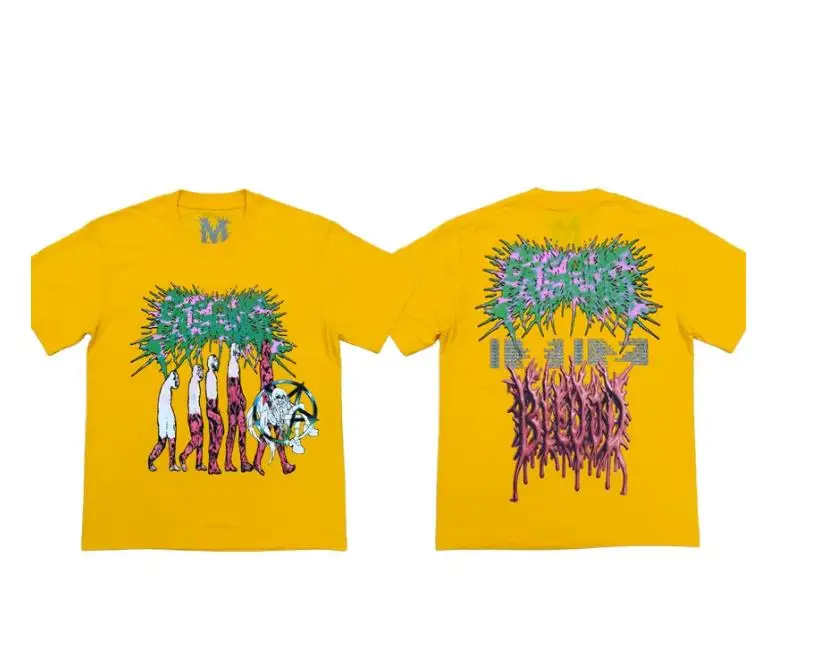 New Men human evolution Bleood Tour Merch T Shirts T-Shirt Hip Hop Skateboard Street Cotton T-Shirts Tee Top US size H1