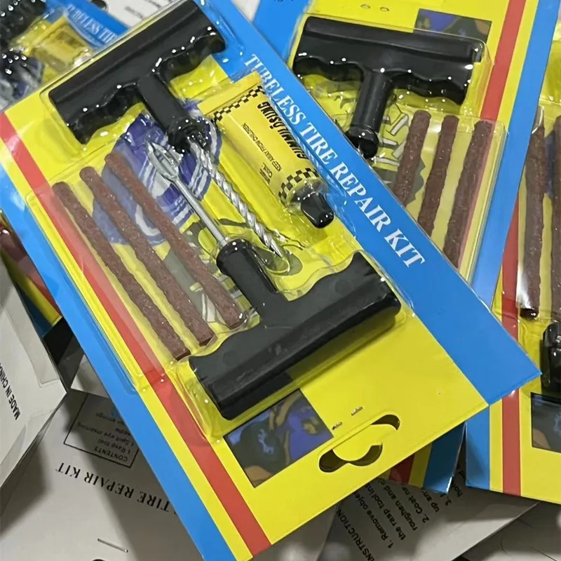 Heavy Duty Tire Plug Kit - Professional Tools for Tubeless Tyre Flats Fix Set for Cars Universal Bike Tire Repair Plugs Kit