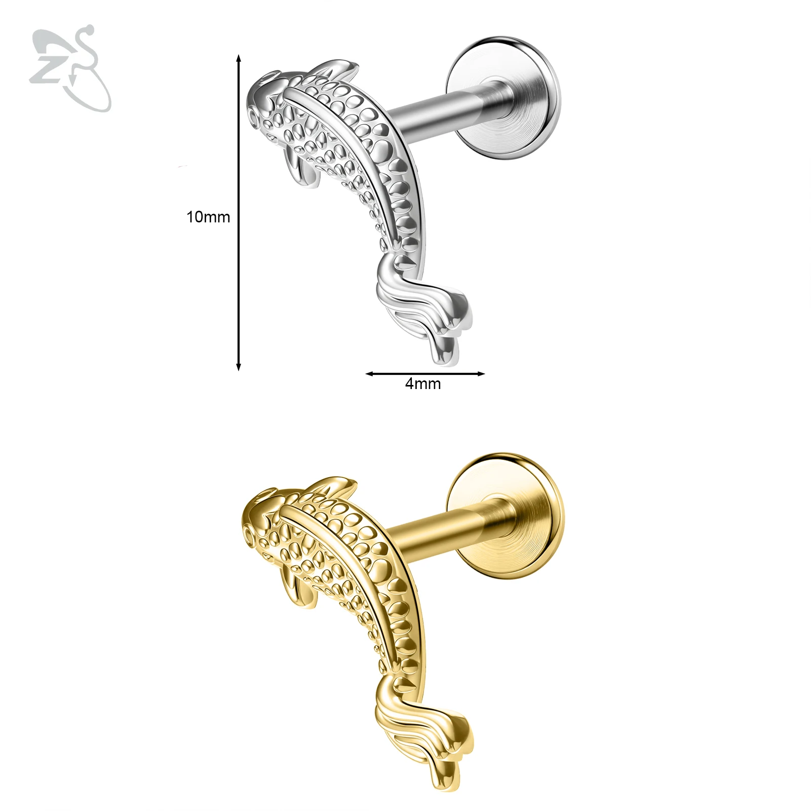 16G/18G Stainless Steel Labret Lip Ring Internal Thread