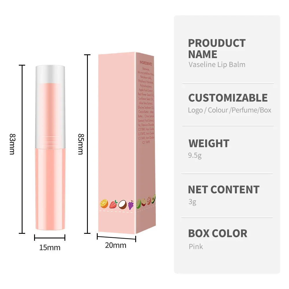 개인 라벨 립 밤, 맞춤형 로고, 과일 향 꿀, 오래 지속되는 보습, 영양 메이크업, 잔인 함 없음, 도매