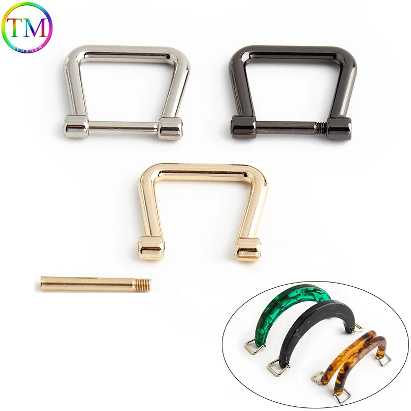 

26x24MM Metal Rectangle Detachable Open Screw Rings Buckles For Bags Strap Belt Connector Square Shackle With Screw Accessories