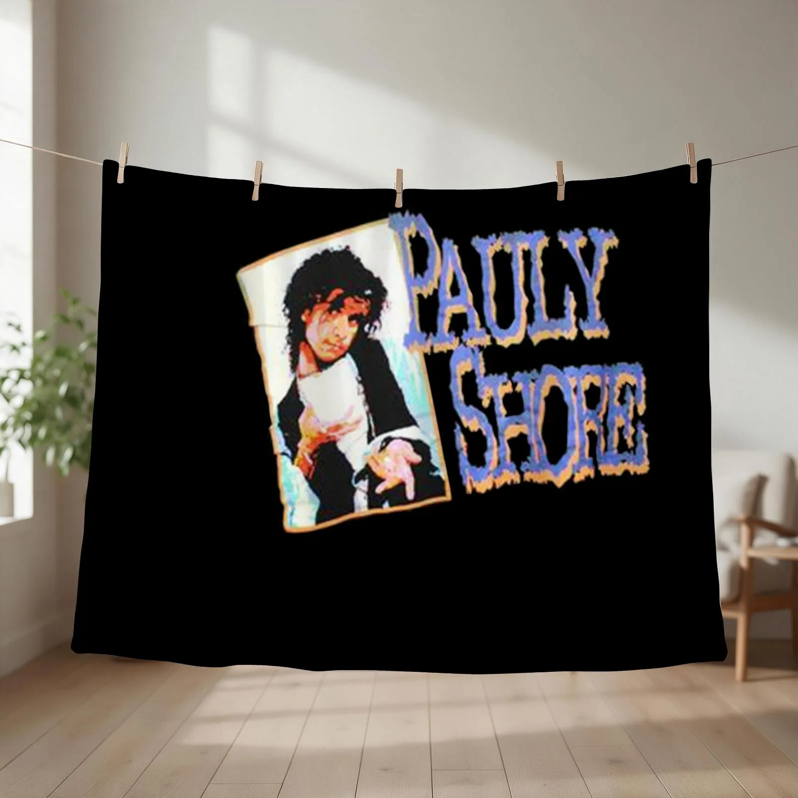 Find 1992 Pauly Shore Vintage Encino Man Era MTV VJ Classic 80's + 90's Pop Culture Neo-Hippie Grunge Iconic Comed Throw Blanket
