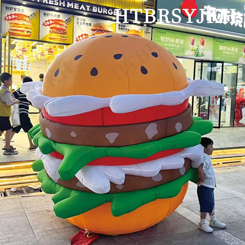 Inflatable hamburger air model simulate fried food Hamburger party park shopping mall decoration activity advertising props