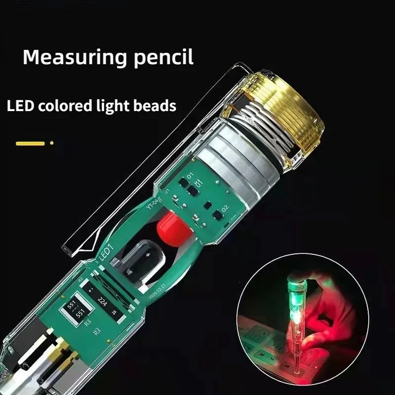 AC24-250V DC12-24V Intelligent Voltage Tester Pen Electric Screwdriver Test Pencil Induction Power Detector Circuit Indicator