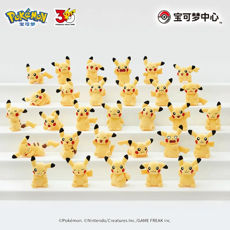 ポケモンオリジナル-ピカチュウ30周年記念-ぬいぐるみペンダント-アニメ-ソフト素材のぬいぐるみ-コレクターズアイテム-バッグチャーム-かわいいおもちゃ-ギフト
