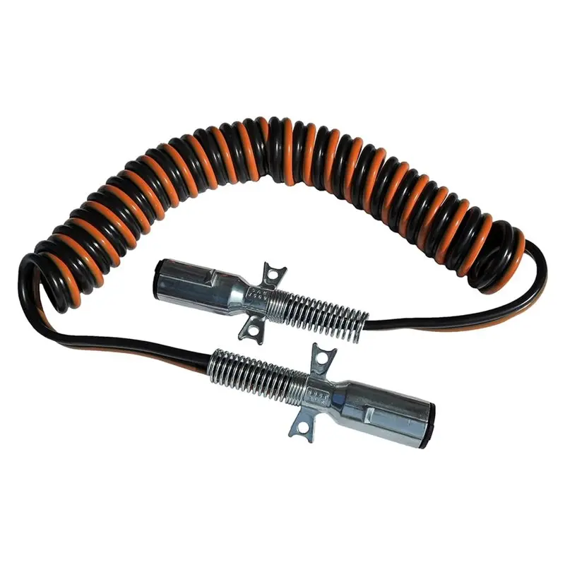ABXF-Dual Pole Coiled Electric Cable Coiled Electric Cable With 2 X 12'' Leads Charging Liftgate Cable