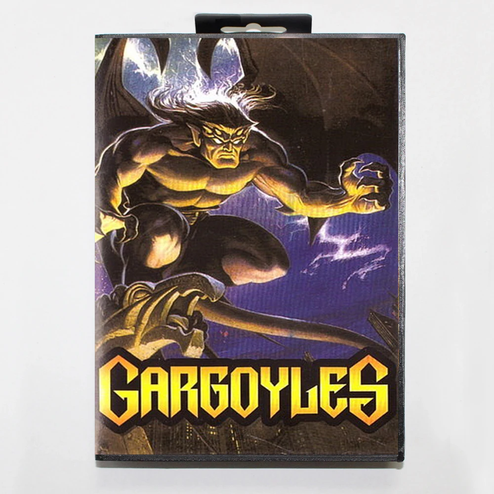 خرطوشة ألعاب Gargoyles 16Bit MD مع صندوق RU لأنظمة Sega Megadrive Genesis
