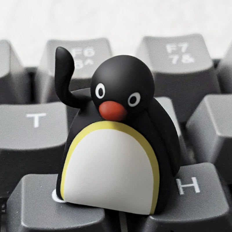 

Kawaii Penguin Personality Keycap Single Cute Resin Creative Mechanical Keyboard Cap Replacement Attachment Gifts
