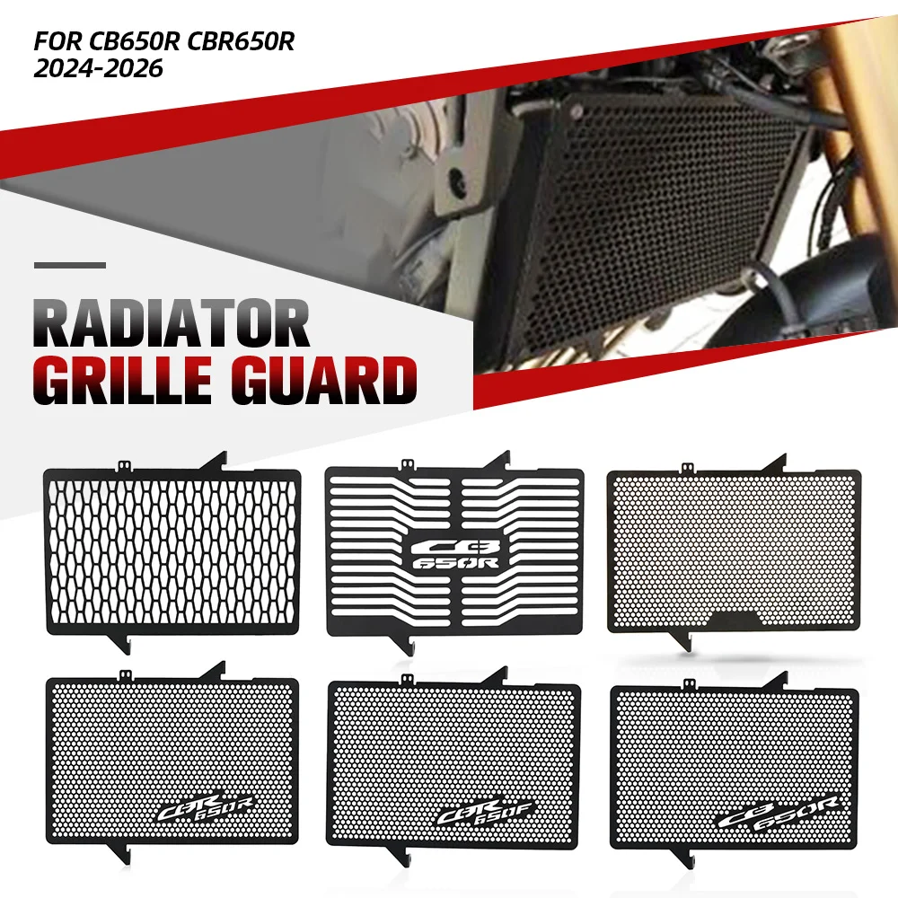 

2026 Motorcycle For Honda CB650R CBR650R 2024-2025 CB 650F CBR 650F Radiator Guard Grill Cover Protector Water Tank Radiator