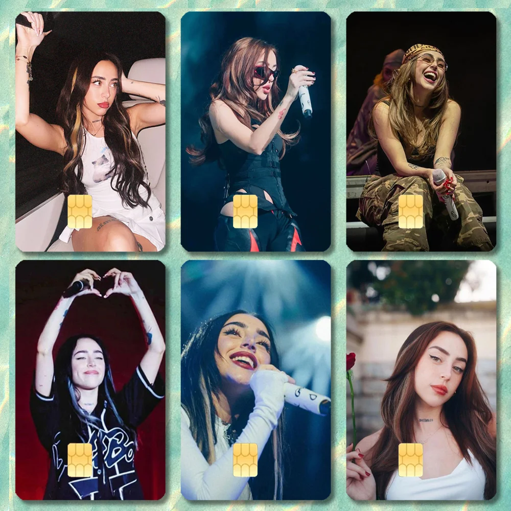 Nicki cantante N-Nicole pegatinas dibujos animados tarjeta de crédito Visa tarjeta de carga bancaria de débito autobús Metro pegatina impermeable decoración