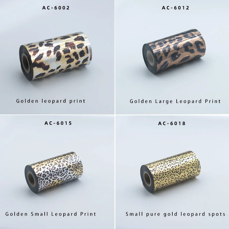 Folha de estampagem a quente com estampa de leopardo dourada e prateada elegante – perfeita para projetos de moda, embalagens e faça você mesmo