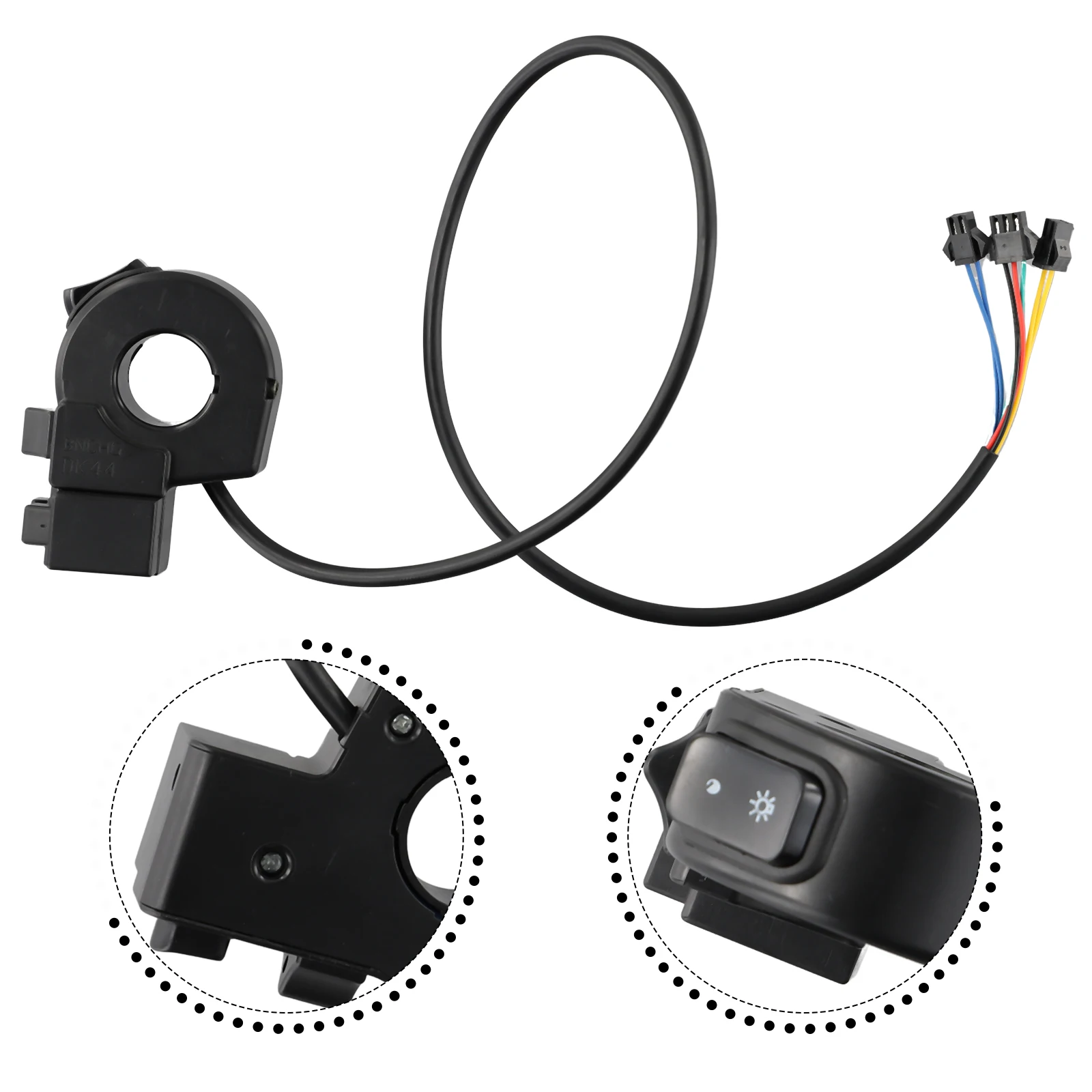 7/8 Inch Handlebar Switch For Electric Bicycle Throttle Lights Horn Headlight Steering Double Flash Electric Bike Accessories