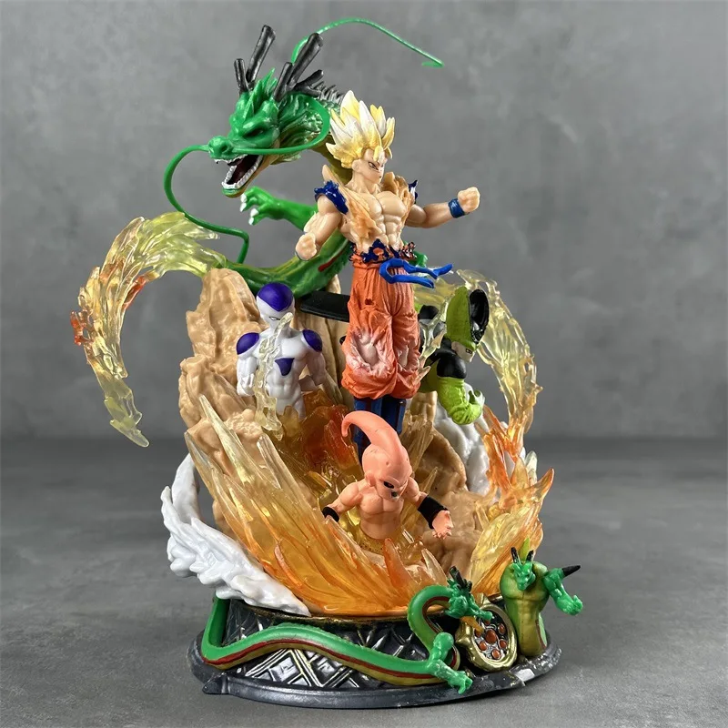 23cm Dragon Ball SSJ3 figurki Goku GK Super 3 syn Goku figurki akcji z Anime kolekcja pcv zabawki modele prezenty urodzinowe