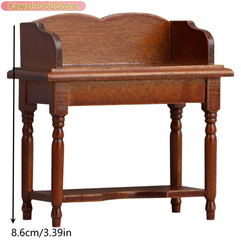 1:12 domek dla lalek miniaturowa toaletka biurko stół meble model domu wystrój zabawki akcesoria do domku dla lalek