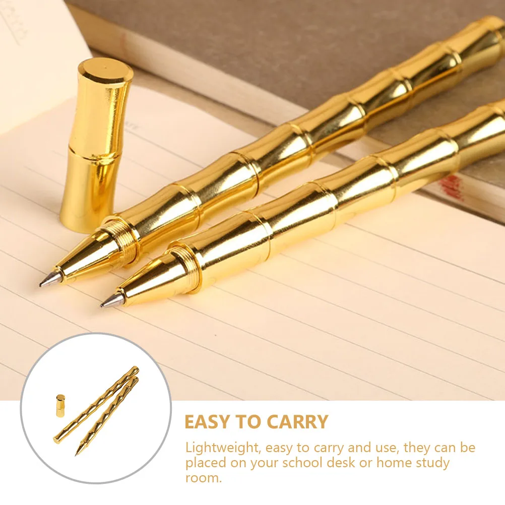 

2 Pcs Signing Pen Decorative Writing Pens Business Gel Metallic Fountain Ink Creative Gifts Student