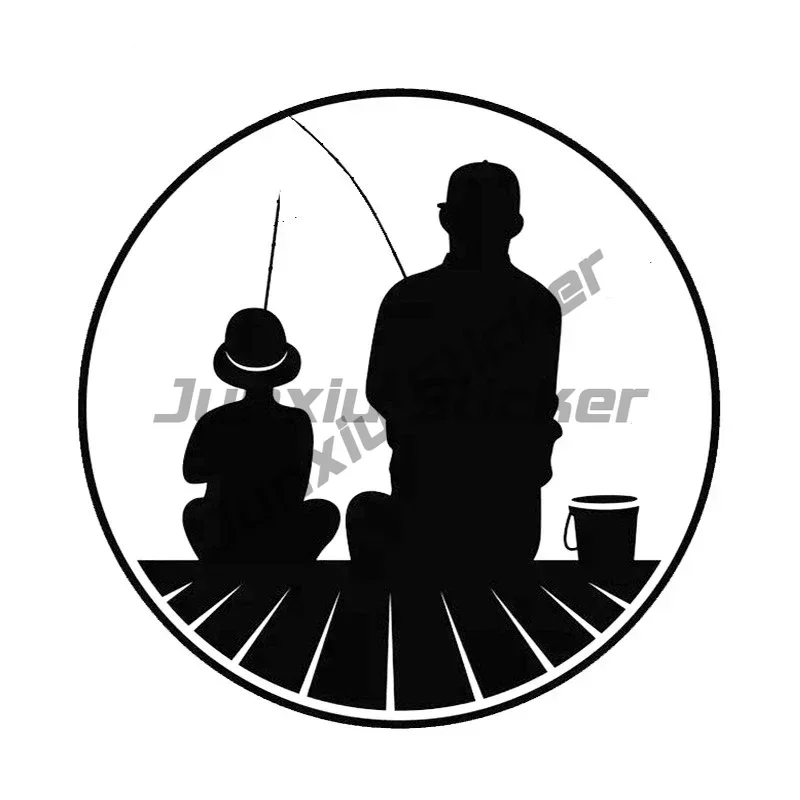 

Fashion Decal Father and Son Son Family Fishing Automobile Modeling Motorcycle Interesting Waterproof Sticker