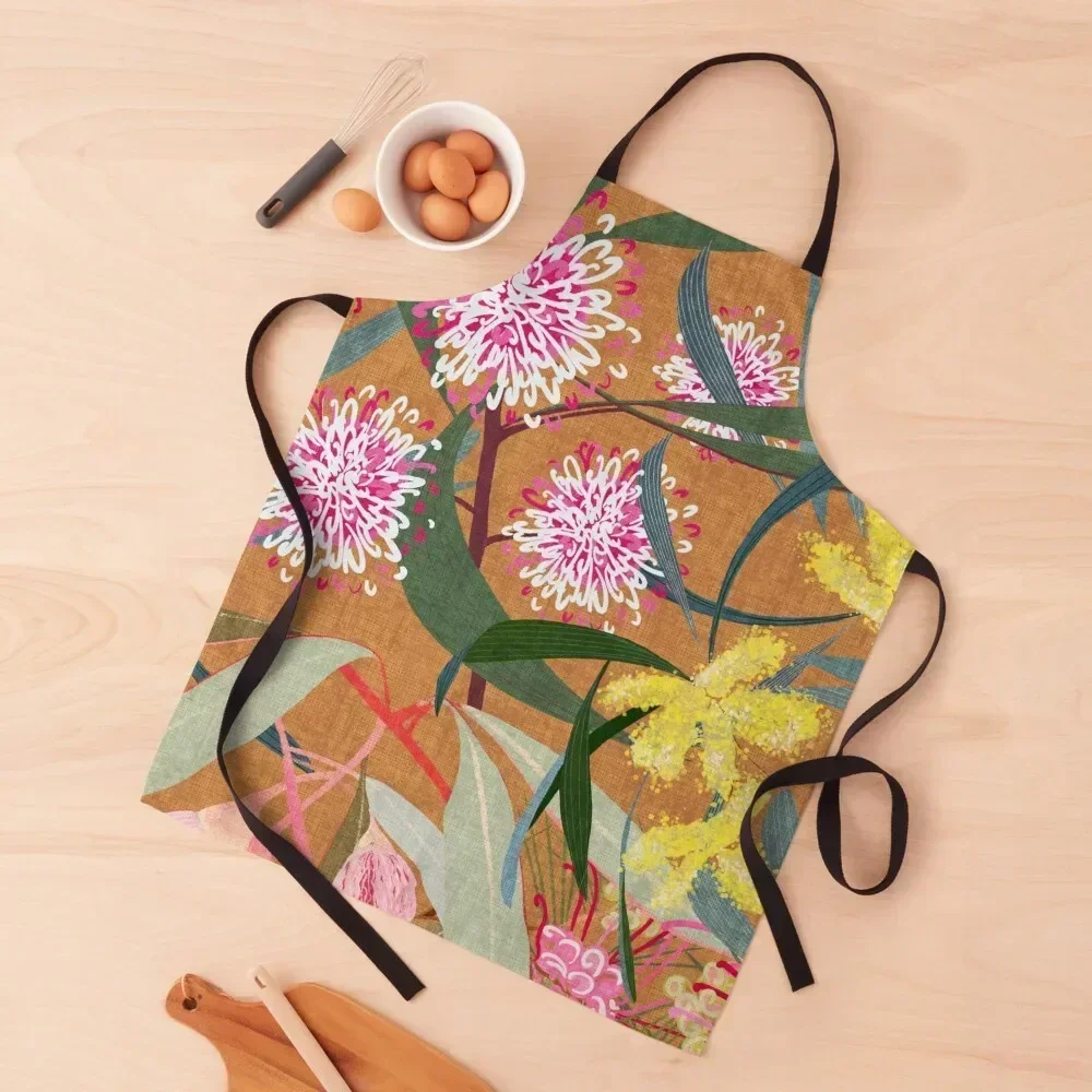 

Bush walk on terracotta woven texture Apron japanese woman Kitchen Household Items Christmas gift Apron