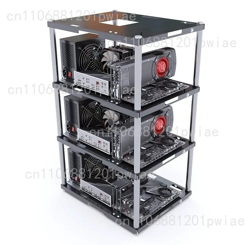 Stackable Open-Frame Rack, ATX Motherboard Tray, Stackable Case, Studio Computer Rack
