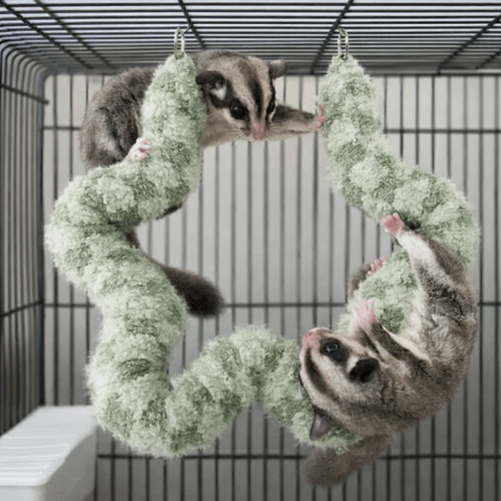 Chew Resistant Parrot Climbing Rope Hand-Braided Knot Deformable Hamster Hanging Swing Thick Soft Bird Swing Toy Bird Cage