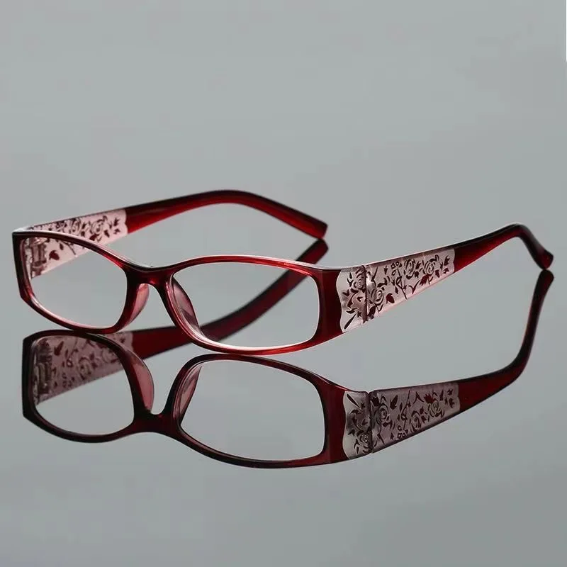 Gafas de lectura para mujeres de mediana edad y ancianos, gafas de patrón elegante de alta definición, moda