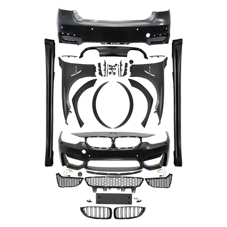 F30 تعديل M3 F80 واسعة نمط بودكيت ل 3 سلسلة واسعة طقم الجسم المصد الأمامي الخلفي الجانب تنورة المصدات اكسسوارات السيارات