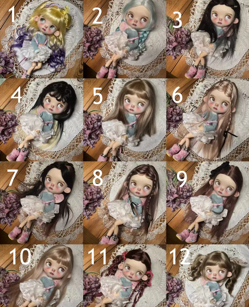 (TinaDoll Store) 고품질의 새로운 디자인 2026 다양한 스타일의 블라이스 가발 9-10인치 머리둘레 W2026