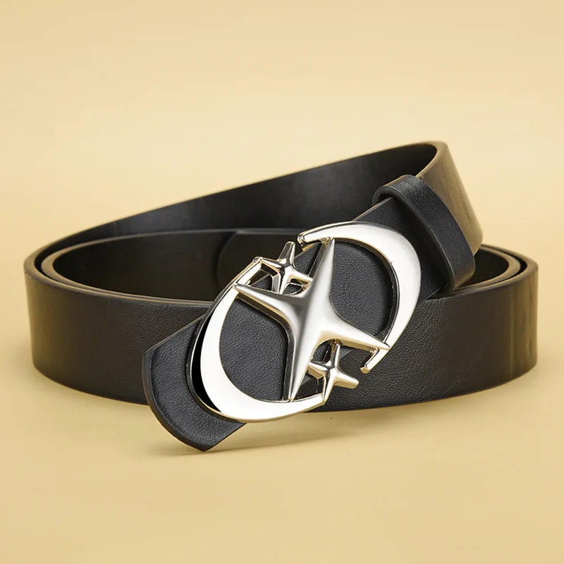 

New Star Buckle Unisex Men's and Women's Belt, Retro Gothic Belt, Young People's Pants Belt, Trendy Design Sense