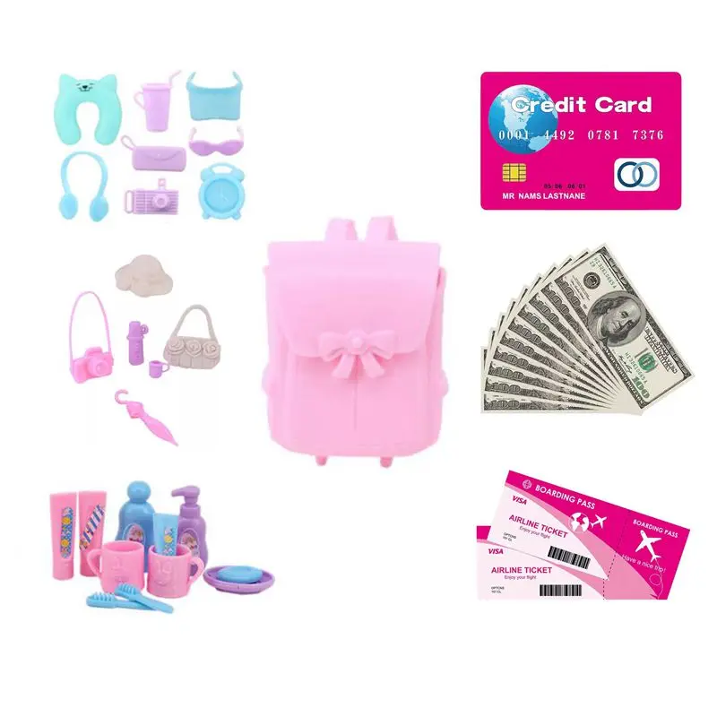 Miniature Doll Accessories Kawaii 26 Items/Lot Kids Toys Fast Shipping Things For Barbie DIY Travel Children Game Birthday Gifts