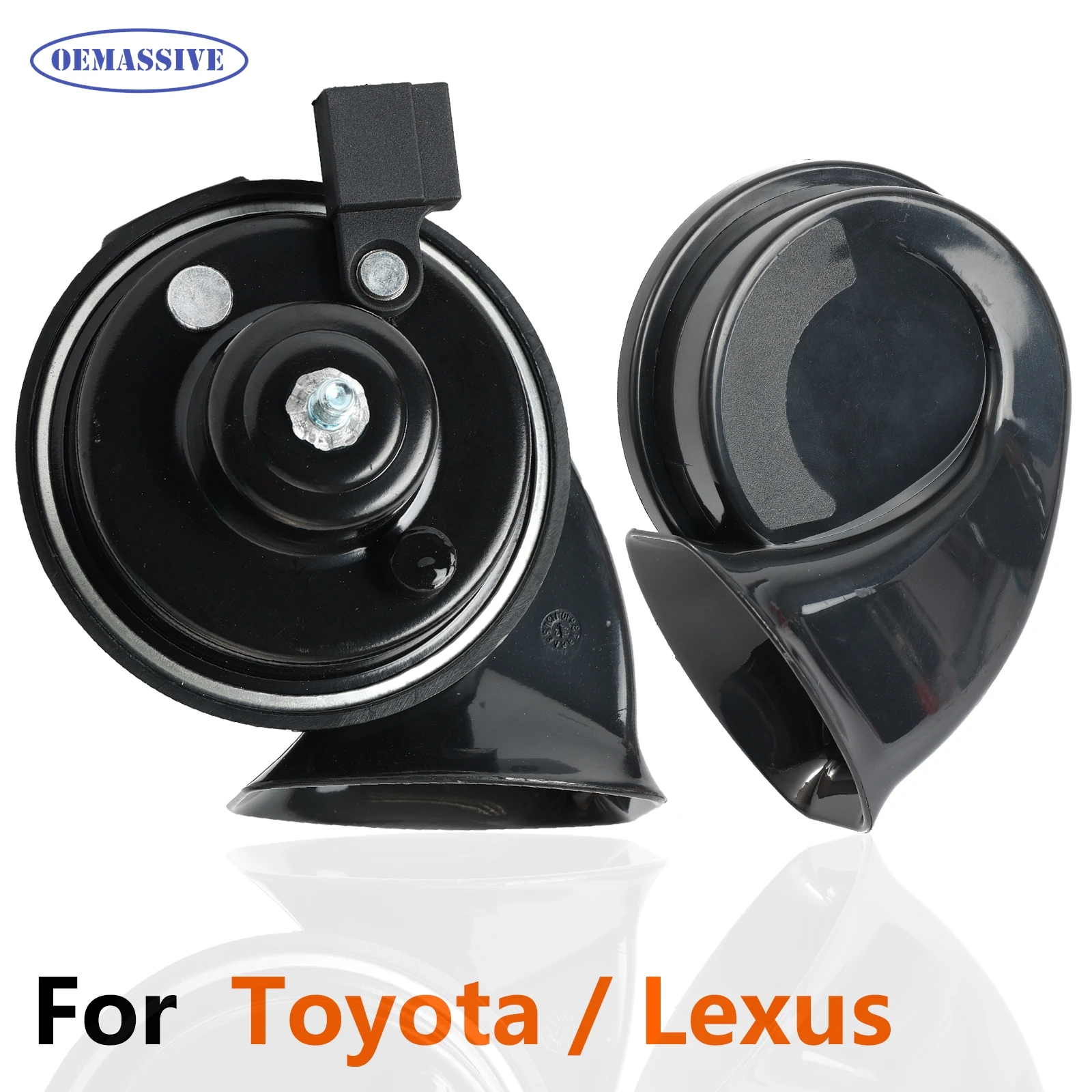 Dual Snail Horn 12V 110-125DB Waterproof High Low For Toyota Hilux Corolla Avensis C-HR Camry Highlander Land Cruiser Prius RAV4