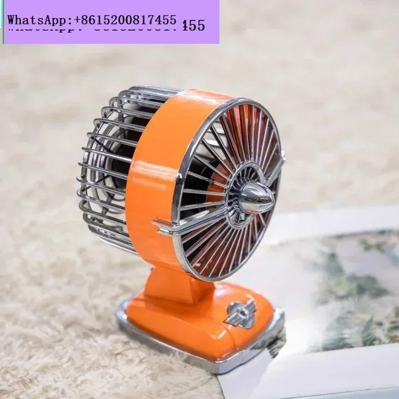 

Mini2.0 retro aircraft fan charging fan Office literary desktop soft sound bedroom school fan