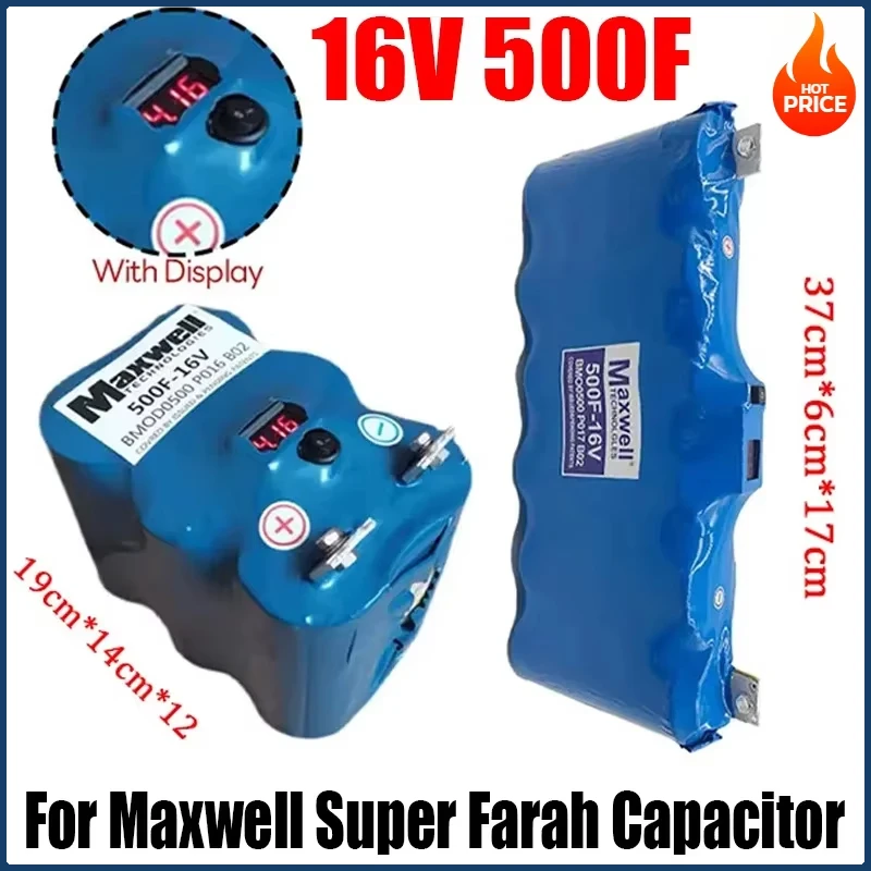 16V 500F Super Farah Capacitor Cars Rectifier Double Row Display 2.7V-MG Maxwell Capacitor Cars Audio Regulator Power Supply