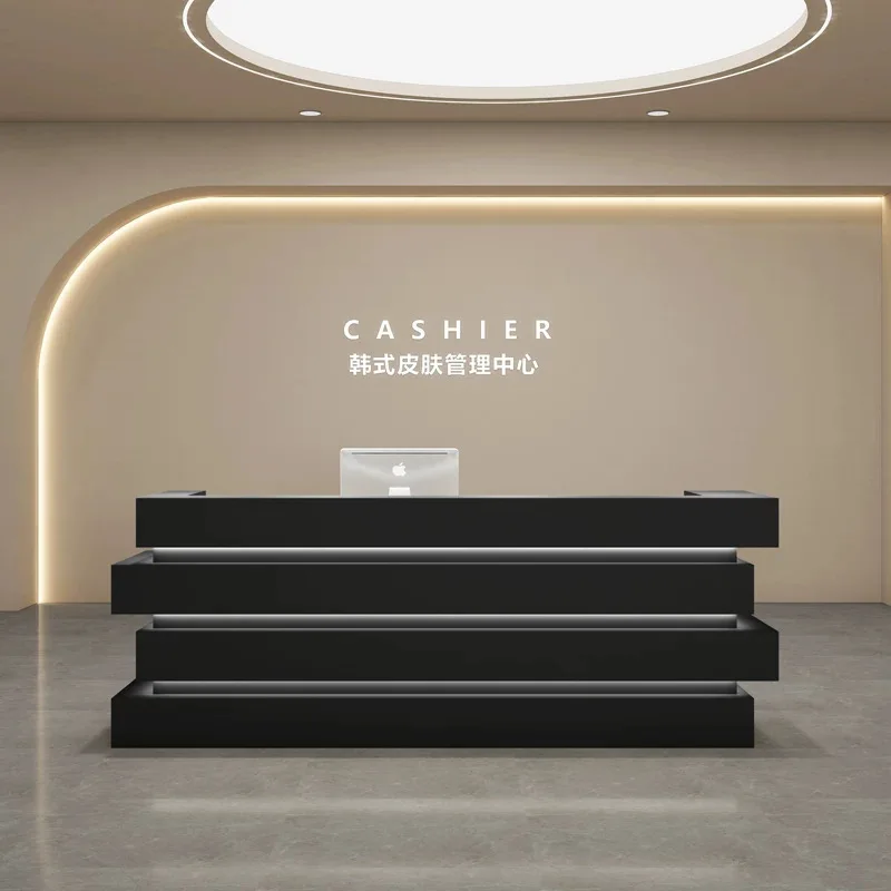 Simple Modern Reception Desk for Beauty Salon Bar Hairdresser Medical Spa Clothing Store Cashier Counter Commercial Company