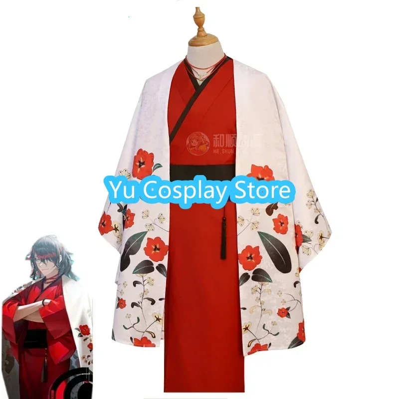 

Yu-Cosplay Vtuber Vox Akuma Cosplay Costumes Luxiem New Year Kimono Yutuber Party Suit Halloween Carnival Uniforms Custom Made